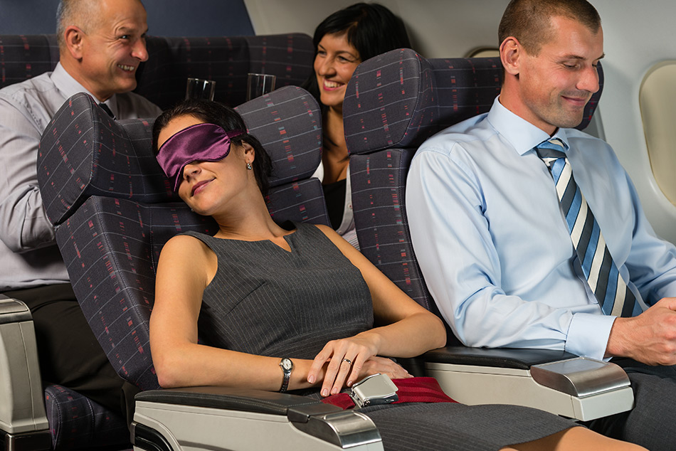 sleeping on airplane 2